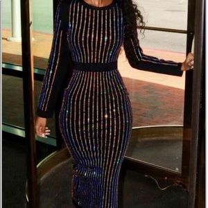 Black Mid Calf Dress